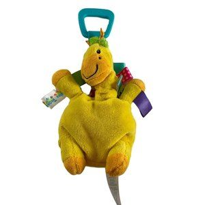 Taggies Yellow Giraffe Rattle Pal Plush Baby Infant Toy With Clip Lovey